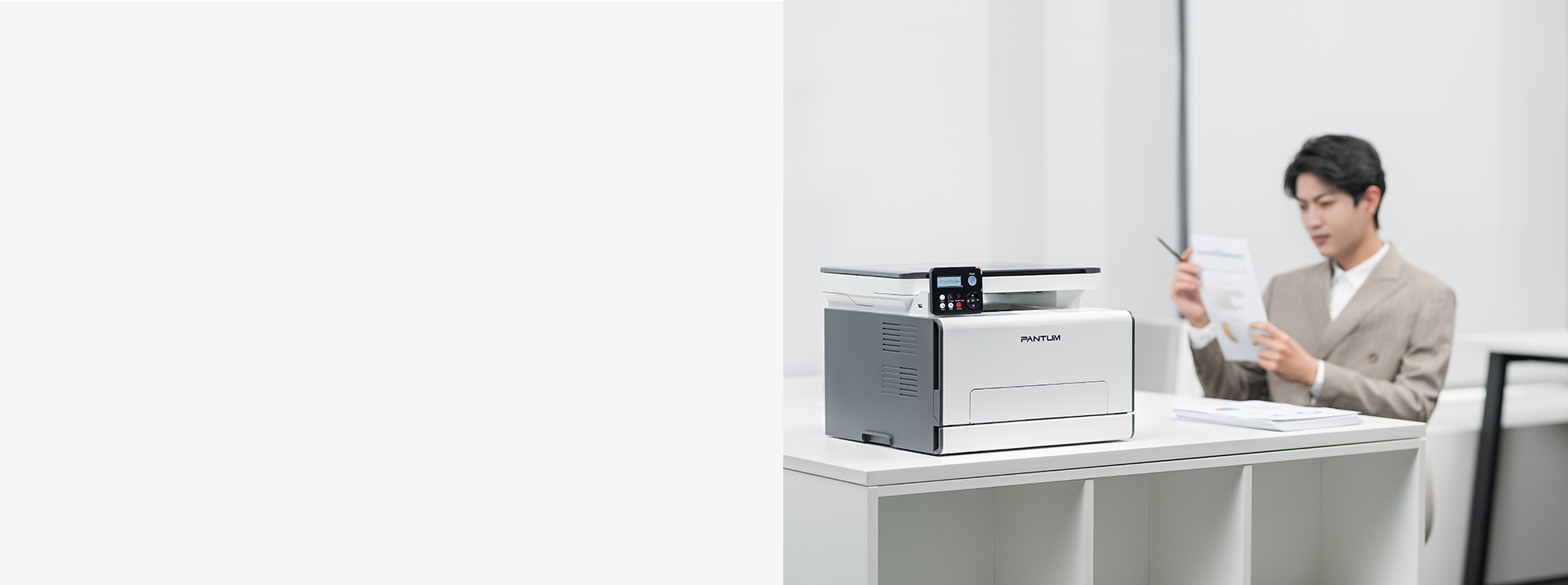 Impression muette, bureau confortable