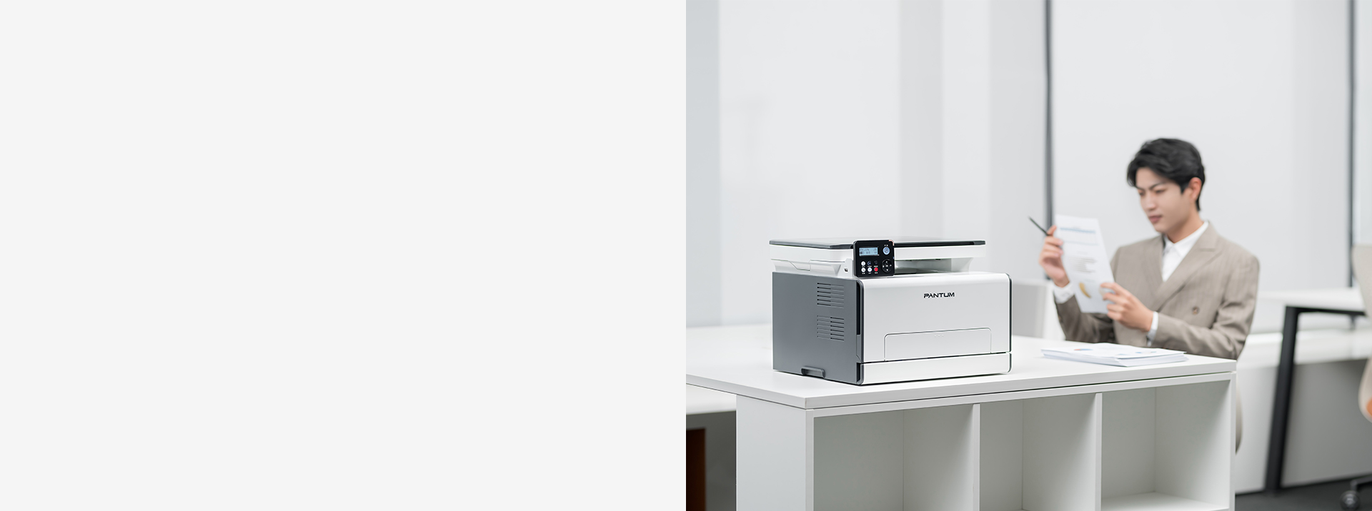 Impression muette, bureau confortable