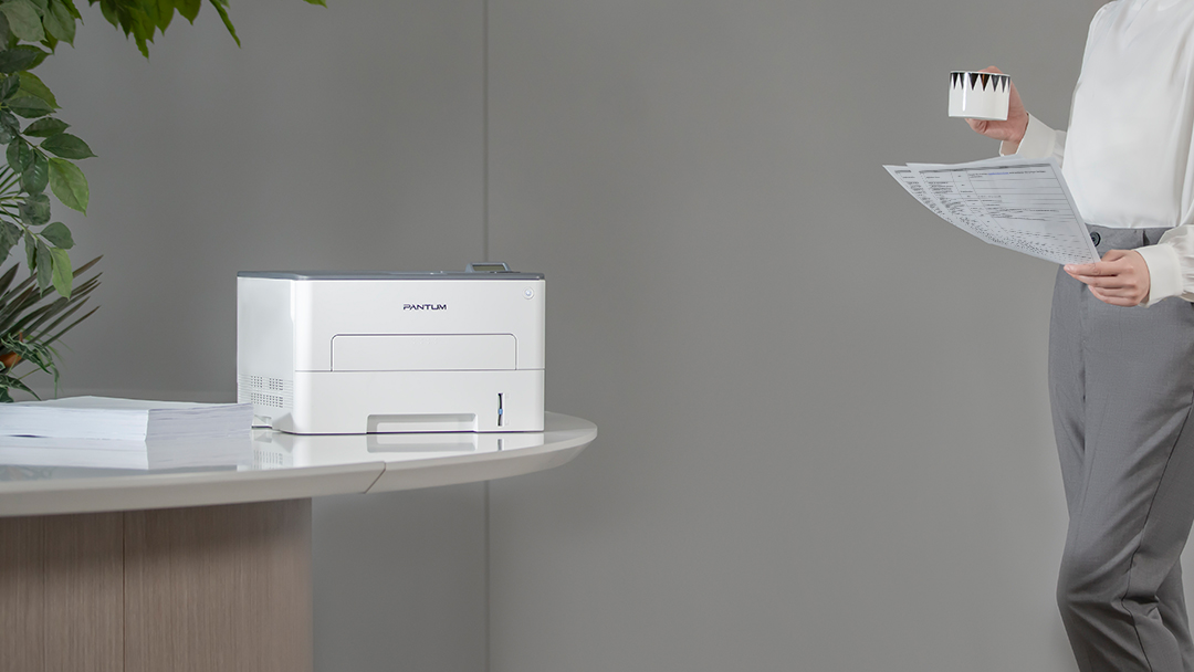 Impression muette, bureau confortable